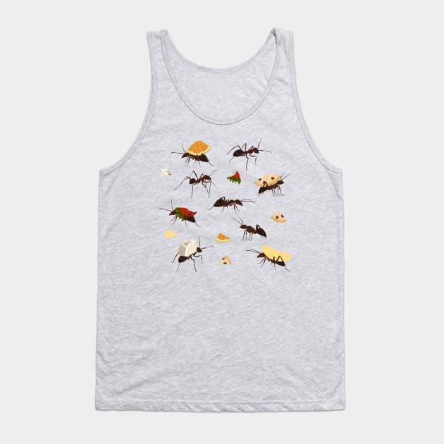 Ants Carrying Snacks Tank Top by ahadden